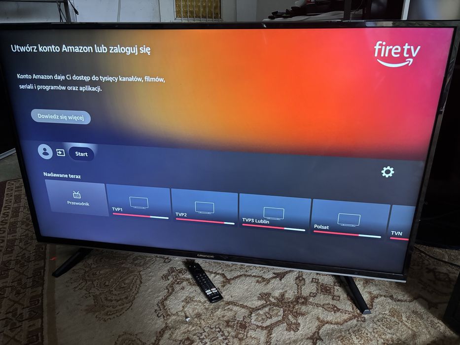 Telewizor LED Grundig 49 cali ze Smartem i dekkderem DVBT2 z pilotem