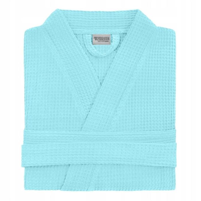 Szlafrok Kimono Gofer Bawełniany Unisex S/m Mięta