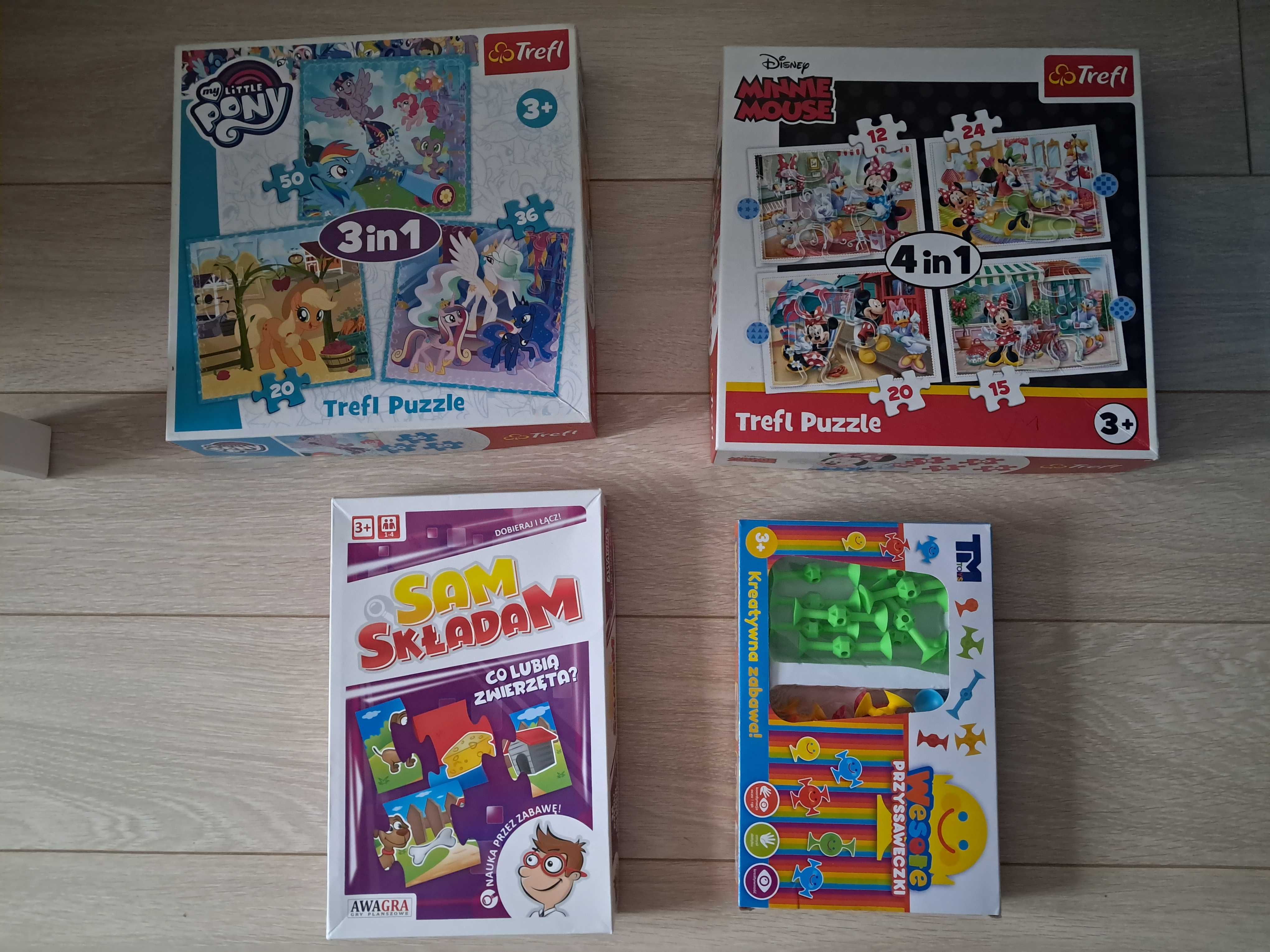 puzzle + przyssawki
