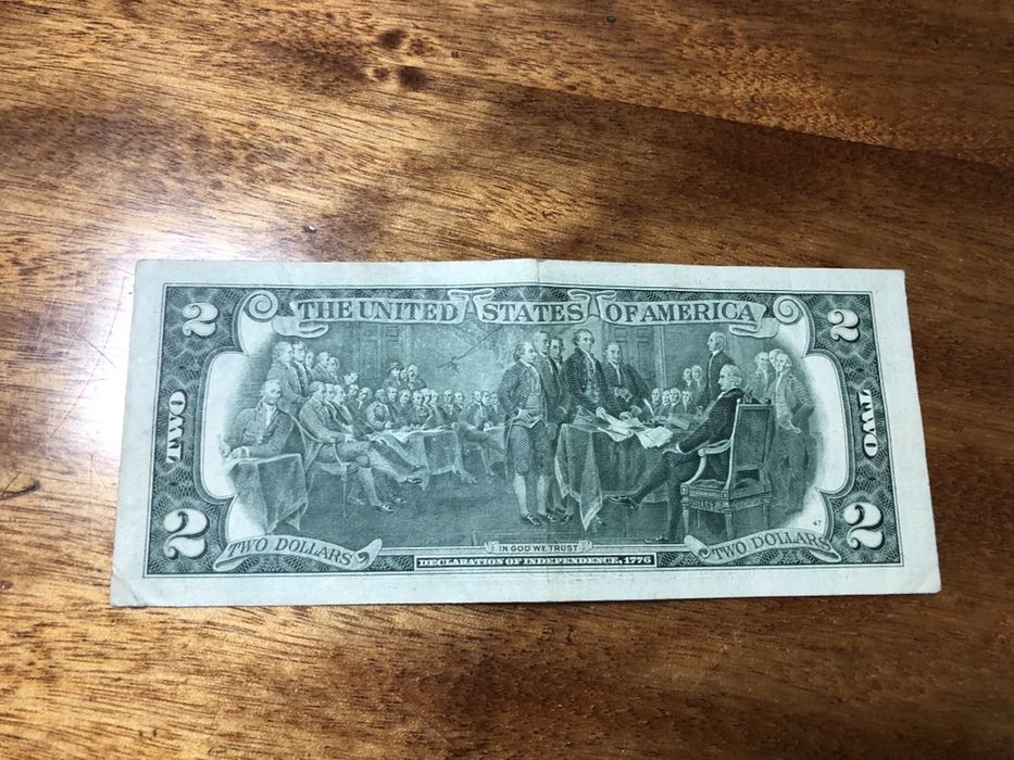 Купюра 2 доллара США 1976 года