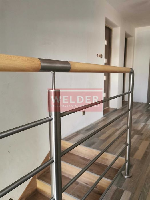 Balustrada nierdzewna Harfa Balkon antracyt szklane francuskie