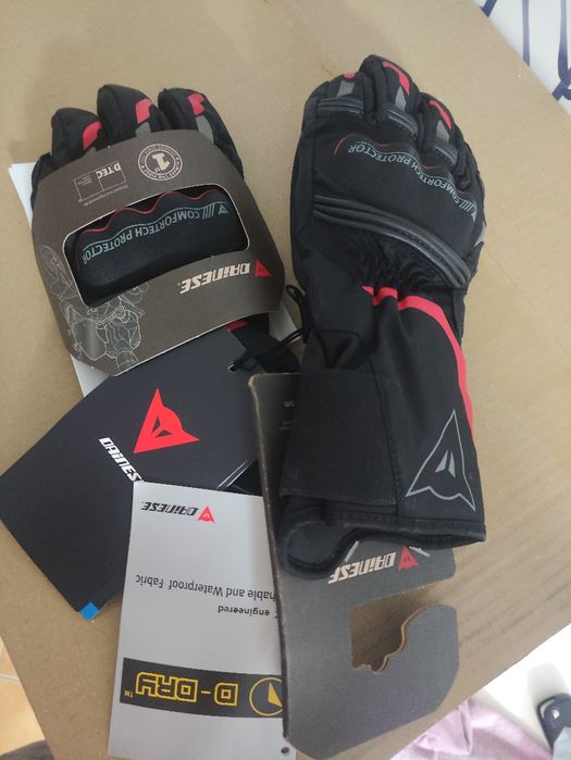 Rękawice motocyklowe Dainese Tempest Unisex D-Dry Long Czarno/Czerwone