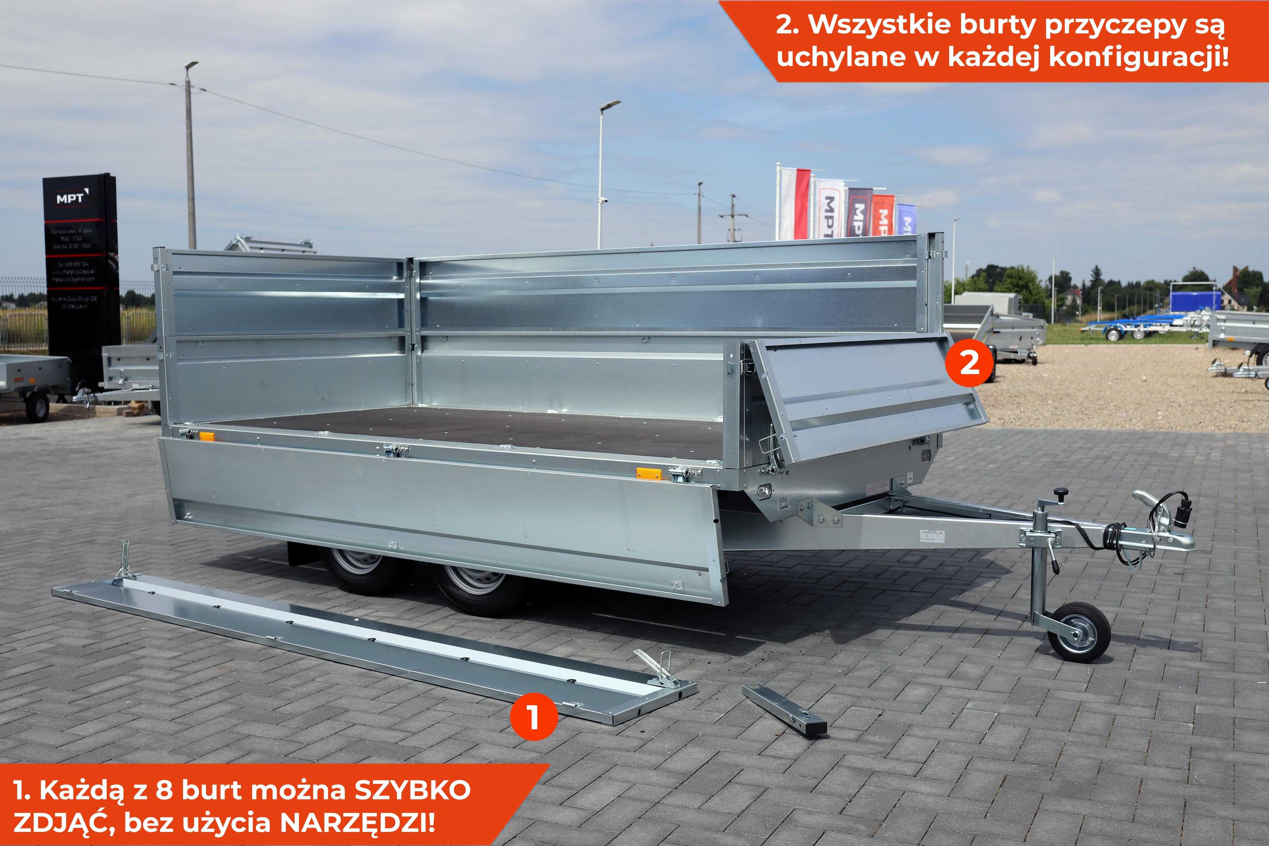 Przyczepka samochodowa 302 x 151 x 40 NEPTUN N7-302 2 KPS z NADSTAWKĄ