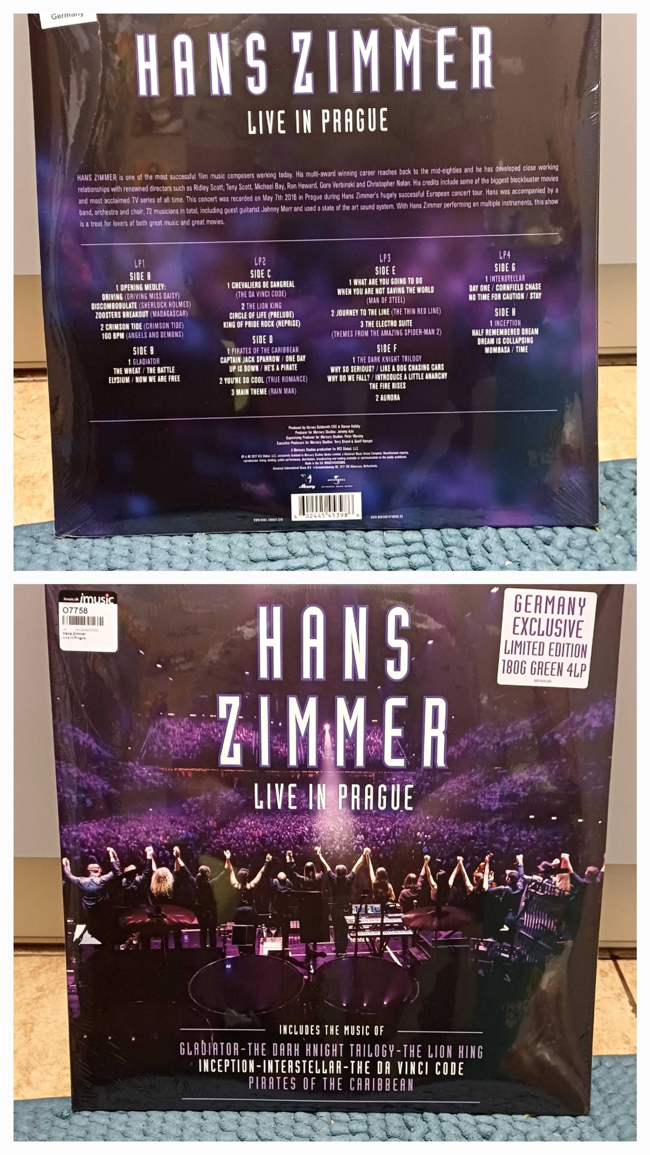 Hans Zimmer - Live in Prague 4x LP Vinyl Green 180g