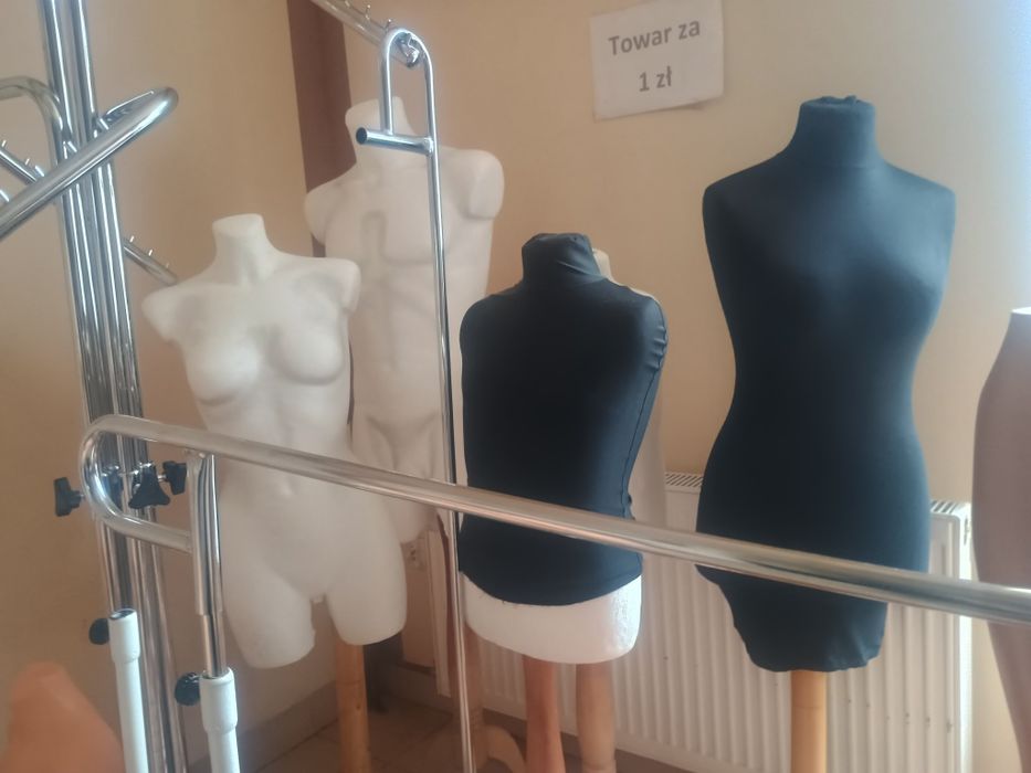 Manekiny plastikowe, styropianowe,