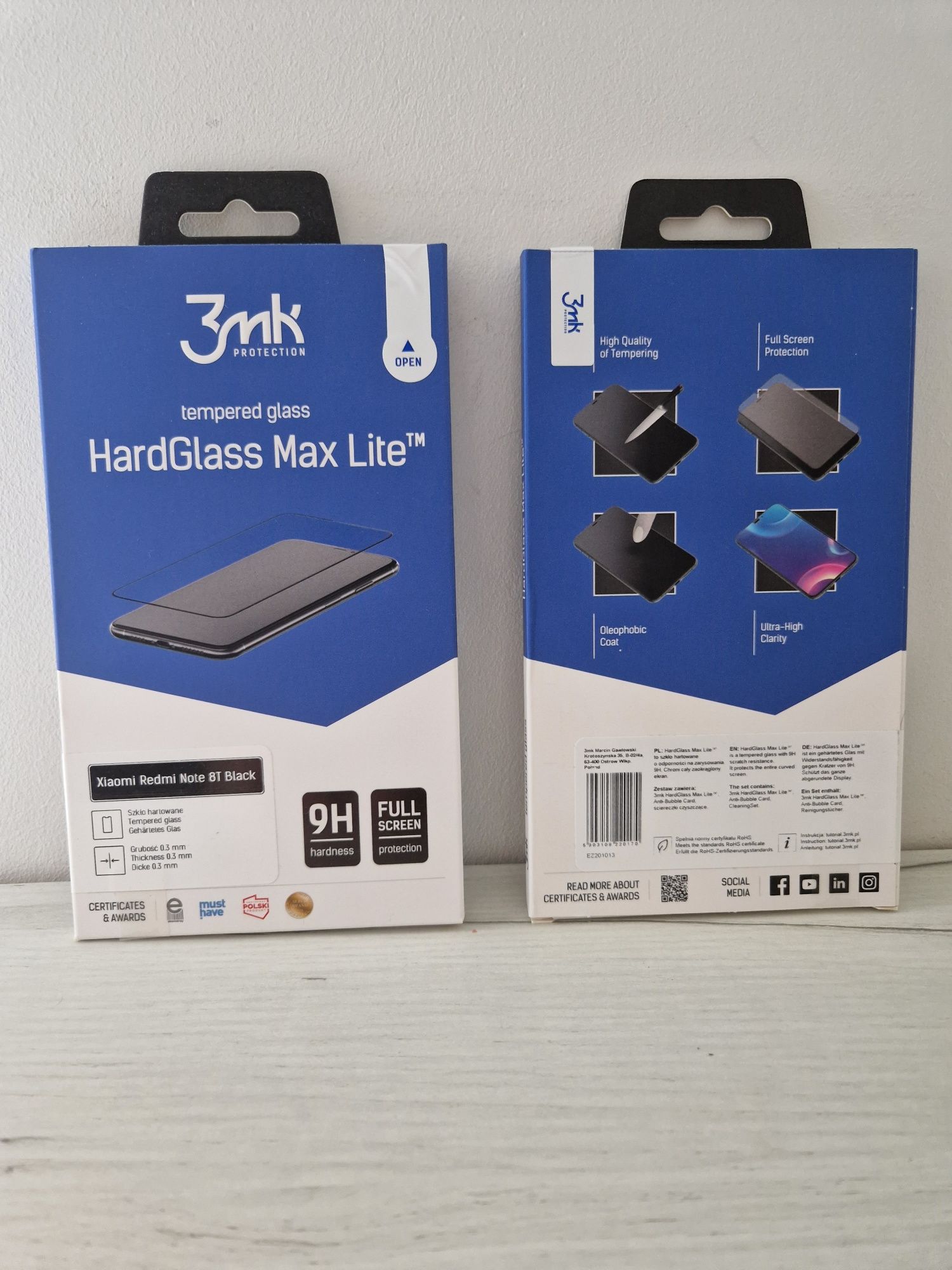 Hartowane szkło 3MK HardGlass Max Lite do Xiaomi Redmi Note 8T