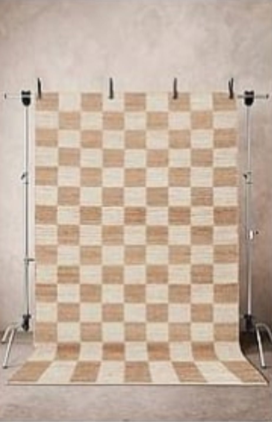Dywan z juty w szachownicę NOORD Jotex - naturalna biel/beż 200x300 cm