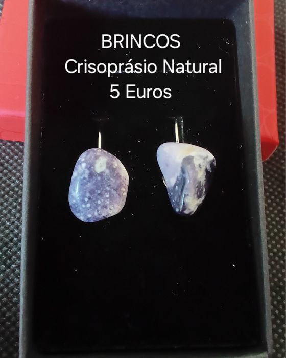 Par de Brinco com dua pedras naturais unicas TIFFANY