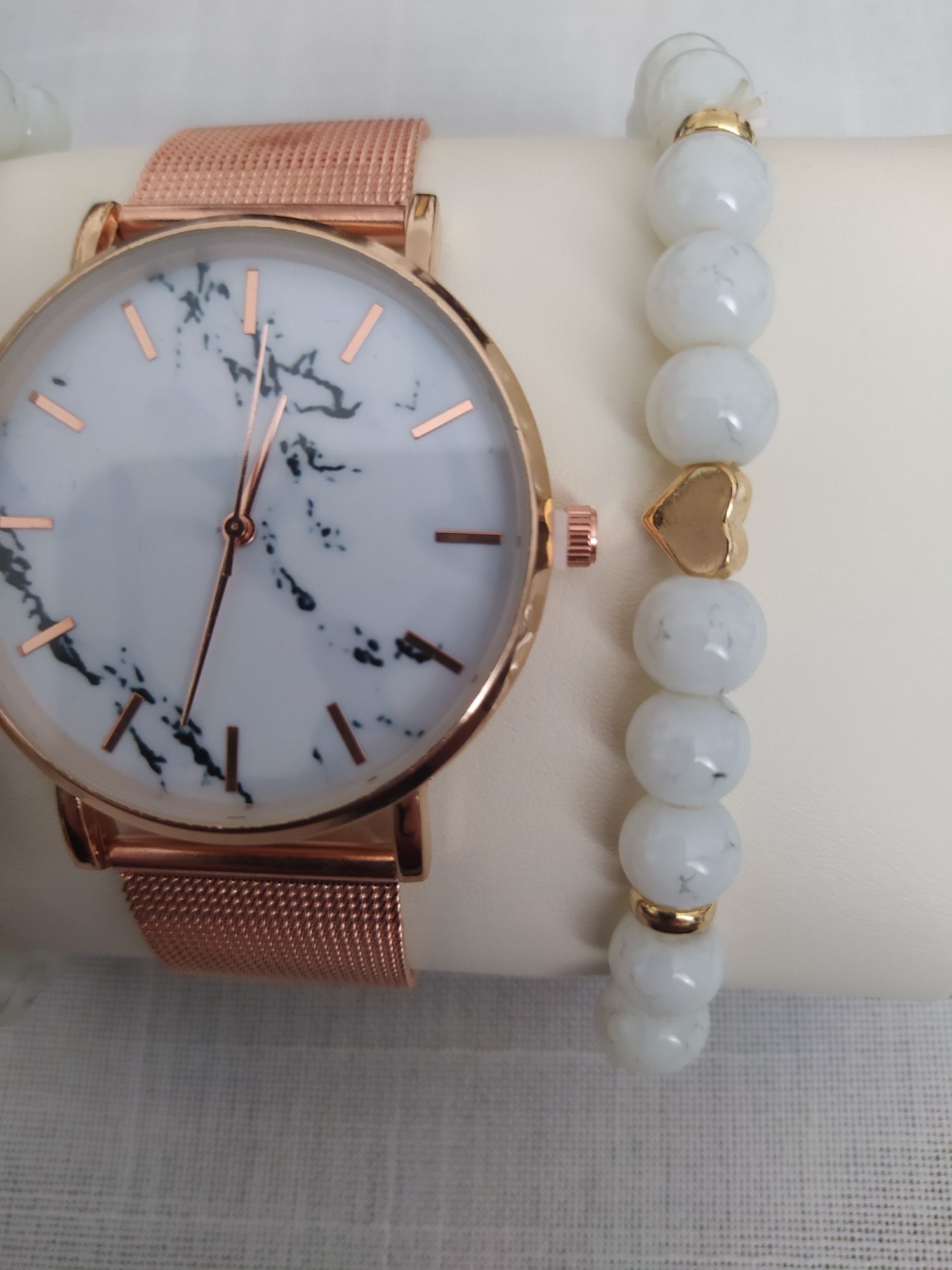 Biżuteria damska komplet zegarek i bransoletki