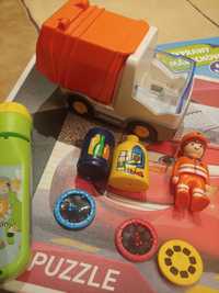 Playmobil śmieciarka mini rzutnik puzzle książki