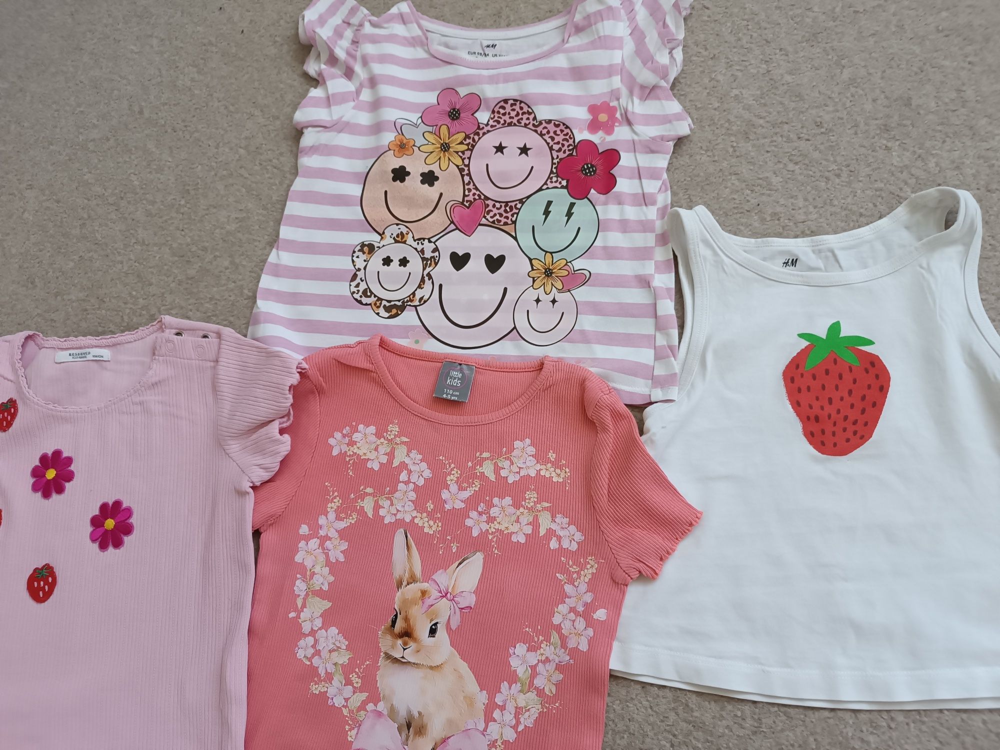 Paka ubranek letnich dla dziewczynki 104 h&m