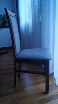 Krzesła drewniane, tapicerowane, komplet 8 sztuk
