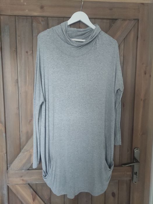 Tunika szara z golfem, rozmiar 42