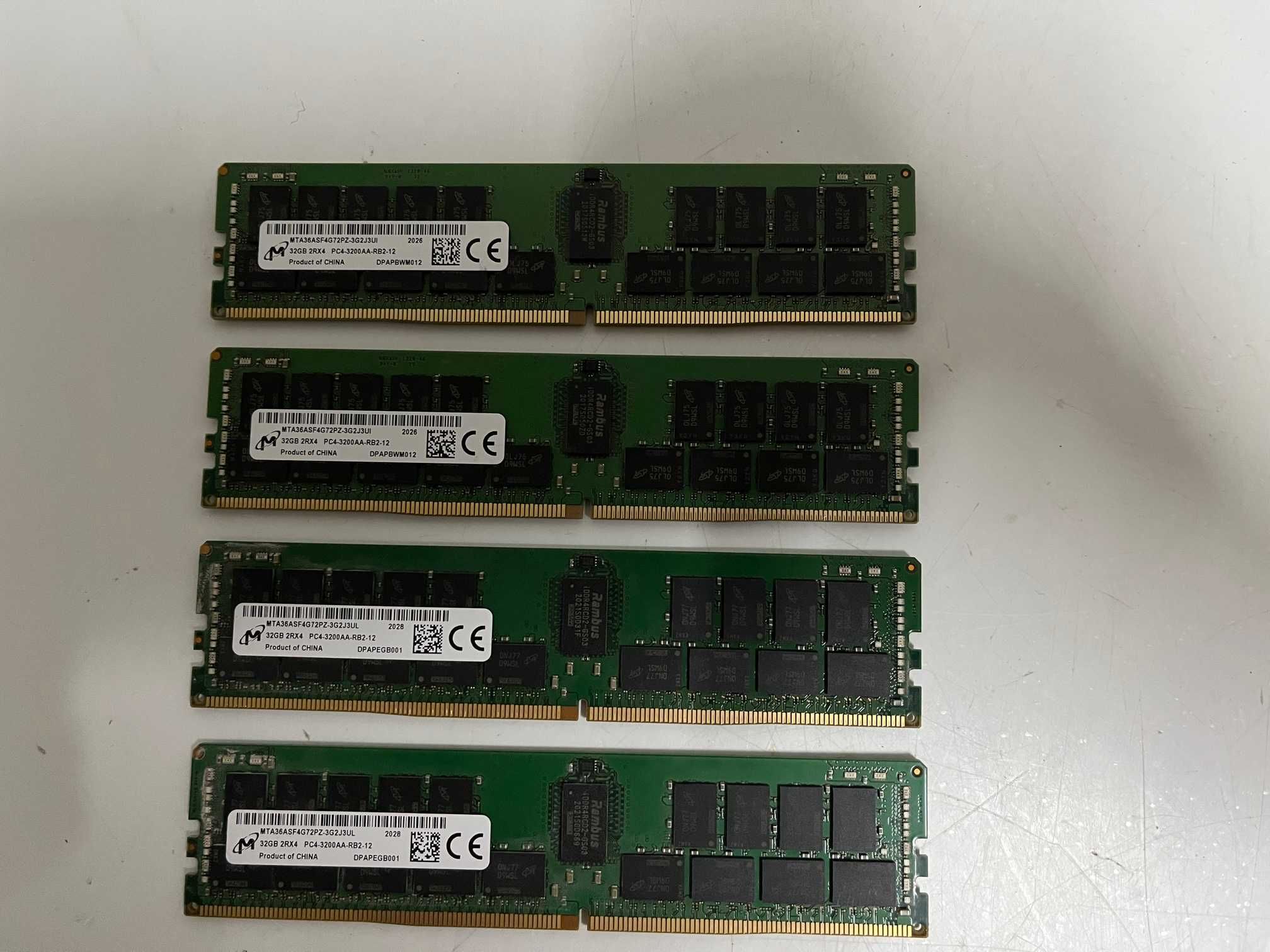 Memórias RAM de 32 Gb e 16 Gb