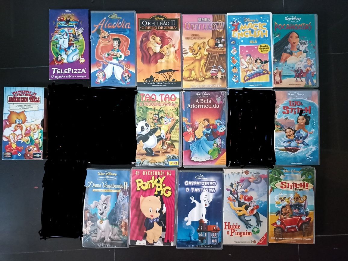 Cassetes VHS filmes infantis