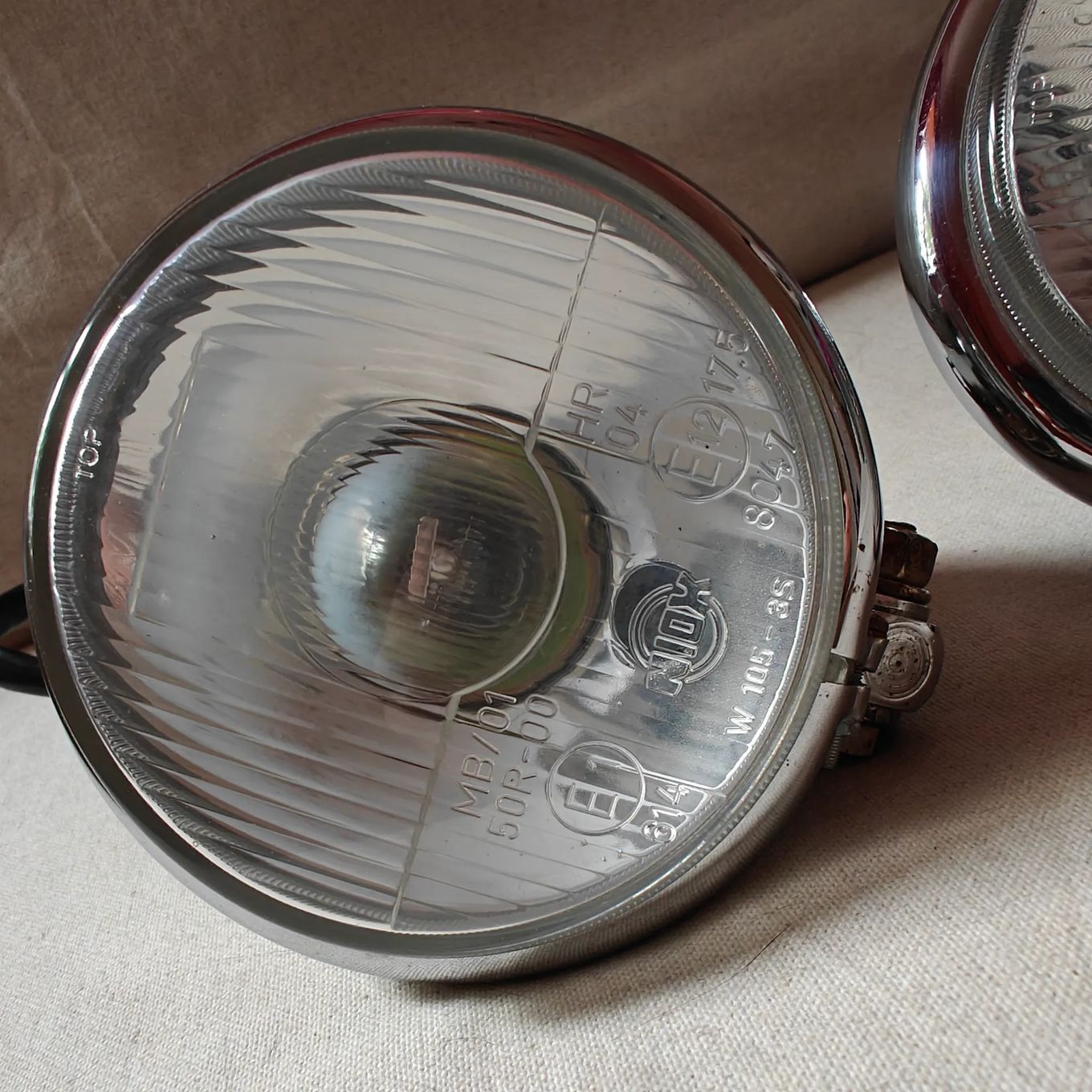 Lampa reflektor przedni chrom Harley Davidson chopper Niox W 105-3S