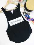 E60 Koszulka damska Calvin Klein bokserka Tshirt na ramiączkach M 38 L