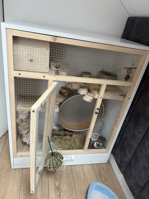 Woliera klatka dla szynszyla 100x80x40 komplet