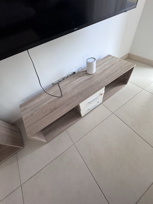 Zestaw mebli do salonu, 150 zl dab+biale fronty - 4 elem.+obraz gratis