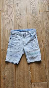 Spodenki jeansowe szorty przetracia Zara chłopiec rozm. 110