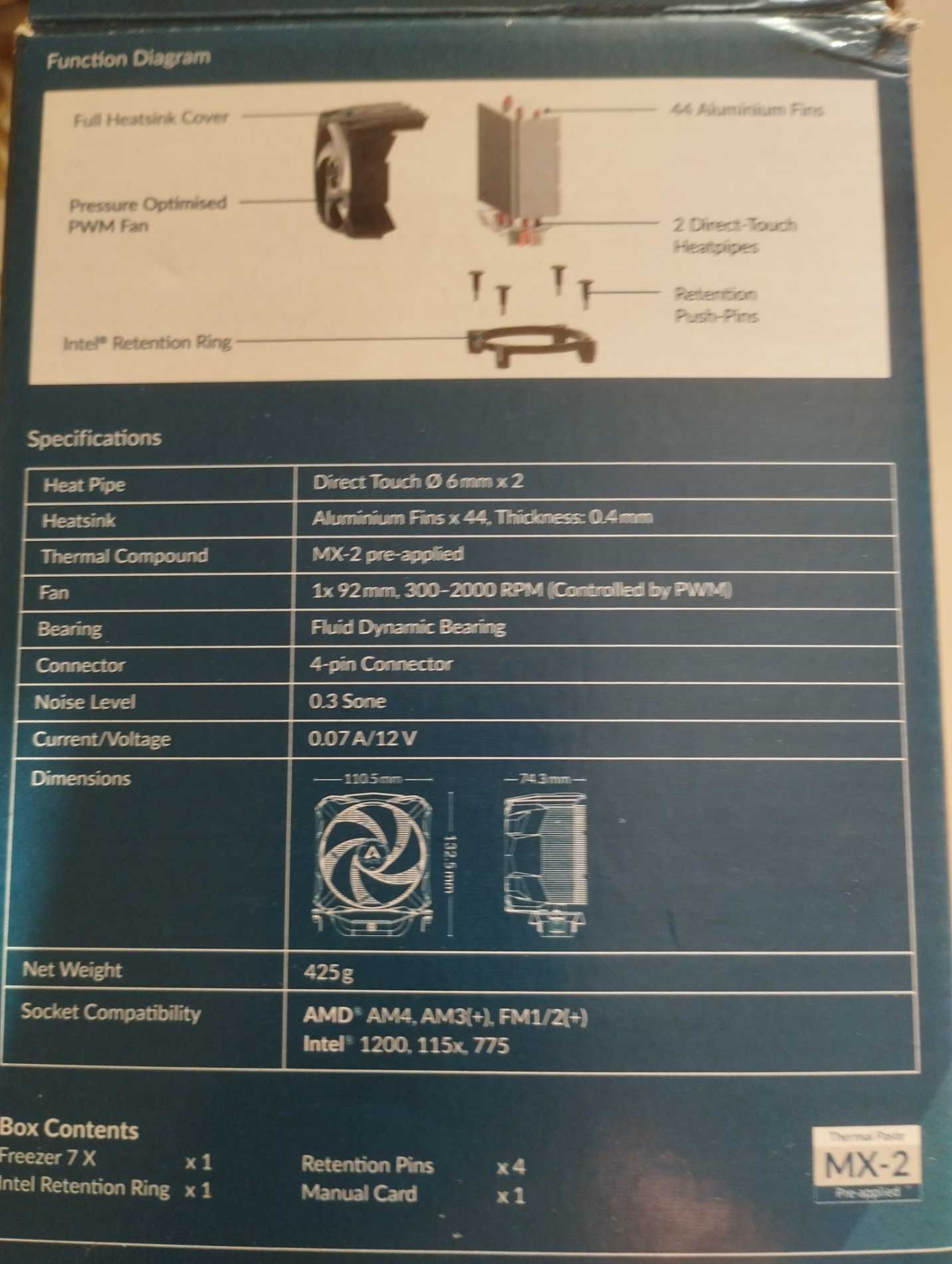 Chłodzenie procesora Arctic Freezer 7X