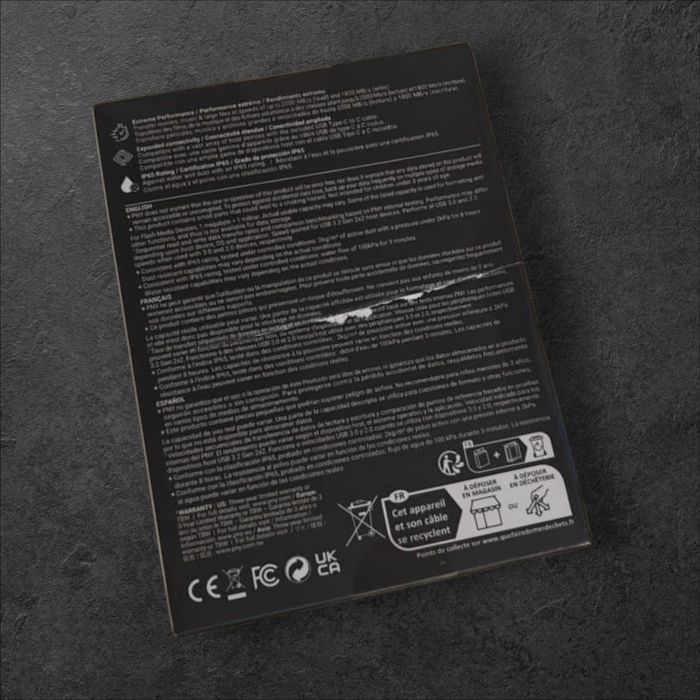 Зовнішній жорсткий диск PNY RP60 SSD 2TB