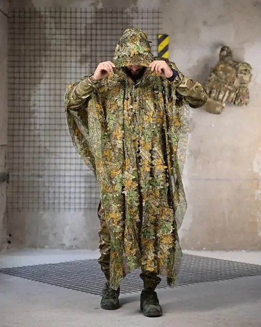 Маскувальний костюм "Пончо" з 3D листям кікімора військова