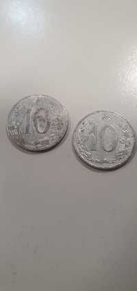 Dwie monety 10 halerzy 1966 i 1969 Czechosłowacja