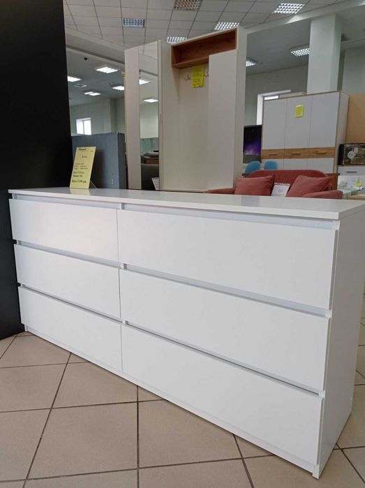 Комод 1,5 м на 6 шухляд Білий,Антрацит/Комод  на 6 ящиков