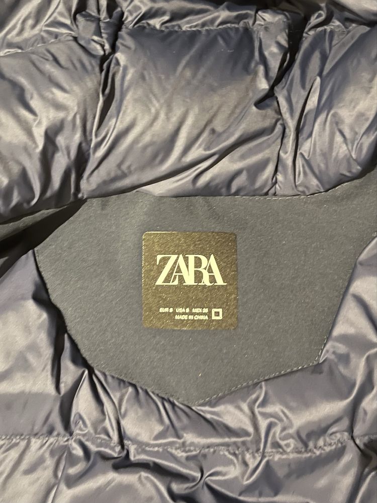 Blusão acolchoado Zara, Azul Marinho