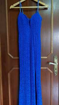 Vestido azul renda (cerimónia)
