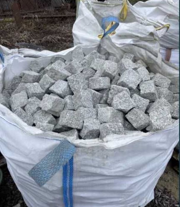 KOSTKA GRANITOWA 4x6, 7x9, 8x11, 10x10, 15x17 Szary Granit Brukowa