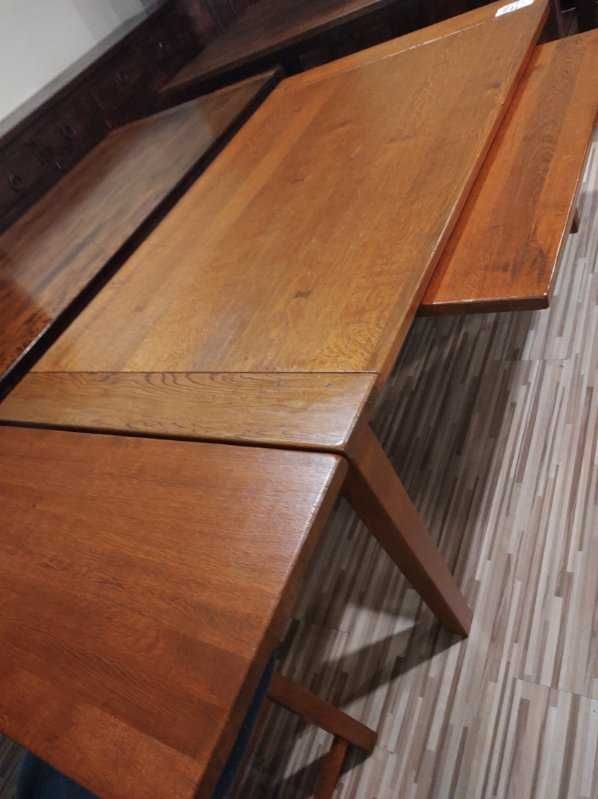 Stół drewniany dębowy lite drewno rozkładany solidny FV DOWÓZ
