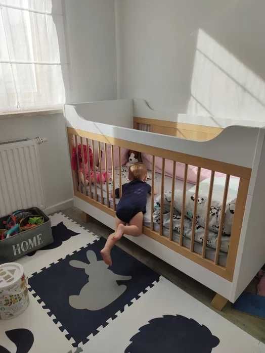 Łóżeczko drewniane / biurko / tapczan -  70 x 140 VOX 4 you - 3w1