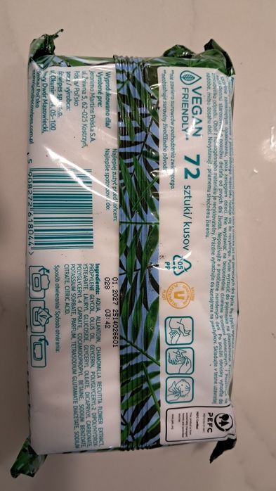 Dada Everyday Chusteczki nawilżane 72szt w paczce do 2027 r. wielopaki