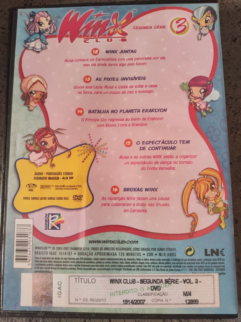 DVDS Originais das WINX