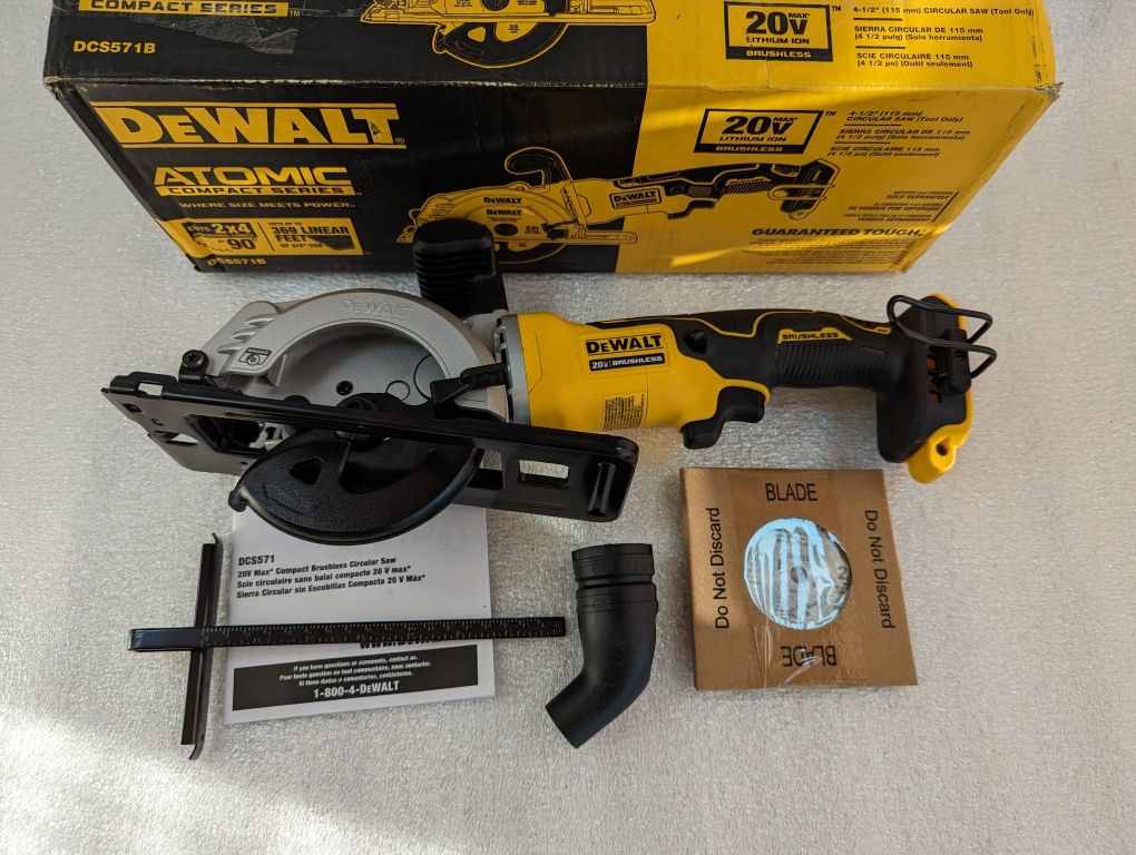 DeWALT DCS571 20V Atomic Циркулярна дискова пила торцовка паркетка