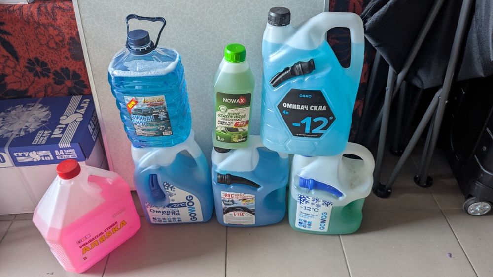 Омивач зимовий E-TEC 4л,Novax-1л, Окко,Wog,клін мастер