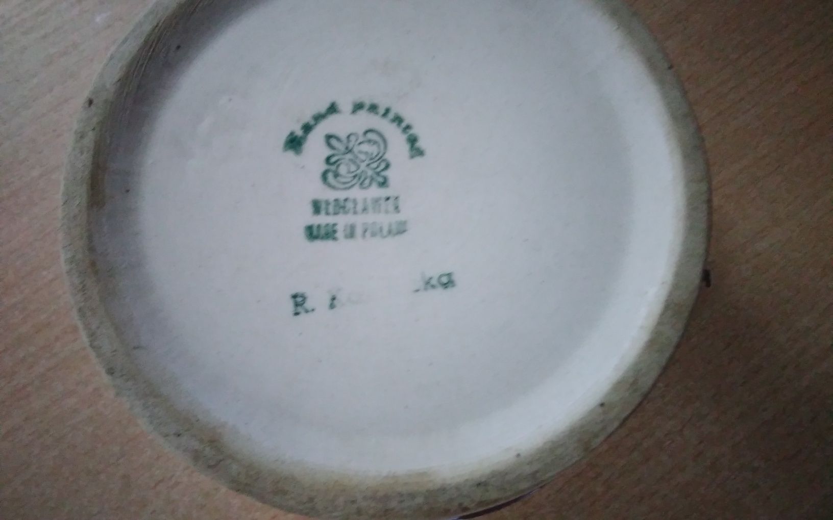 Salaterka PRL porcelana ręcznie zdobiona