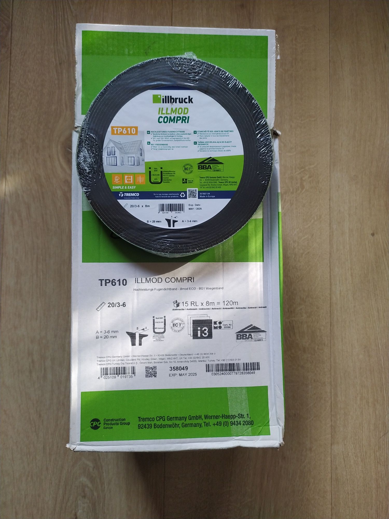 Taśma Rozprężna illbruck TP610 20/5-9x5.6 m. Nowa