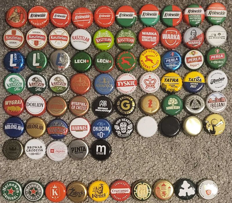 Kapsle od piwa Kapsle piwne Zestaw 75 kapsli