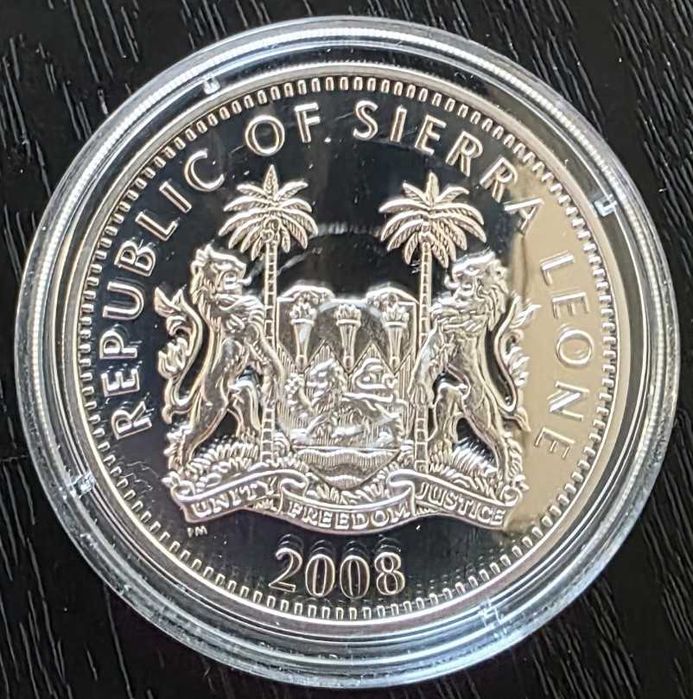 Moneta Wielkanocna 10 dolarów srebrna moneta Sierra Leone 2008