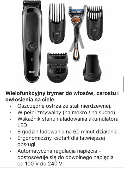 Trymer maszynka Braun mgk 3045 7in1