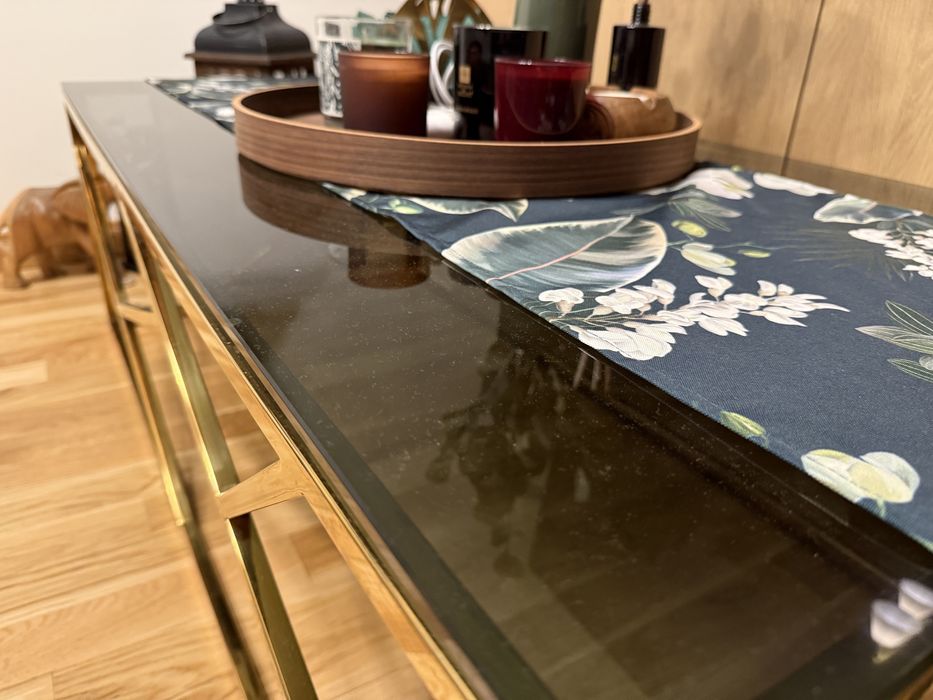 Stolik kawowy Black Red White Boho