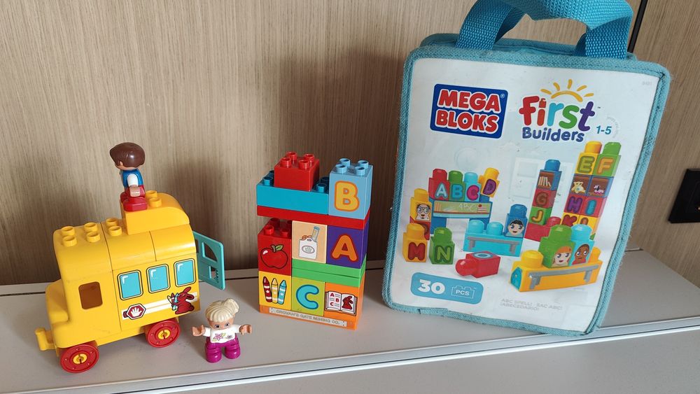 LEGO Duplo mój pierwszy autobus!!! Gratis Mega Bloks zestaw alfabet!