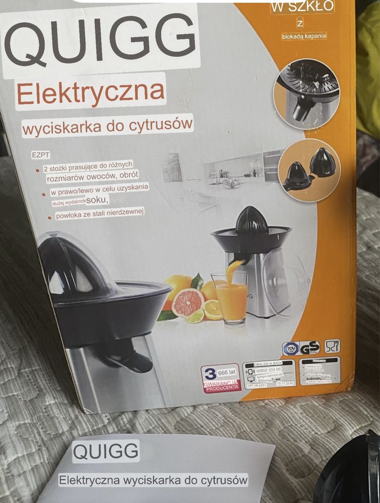 Elektryczna wyciskarka do cytrusow  Quigg