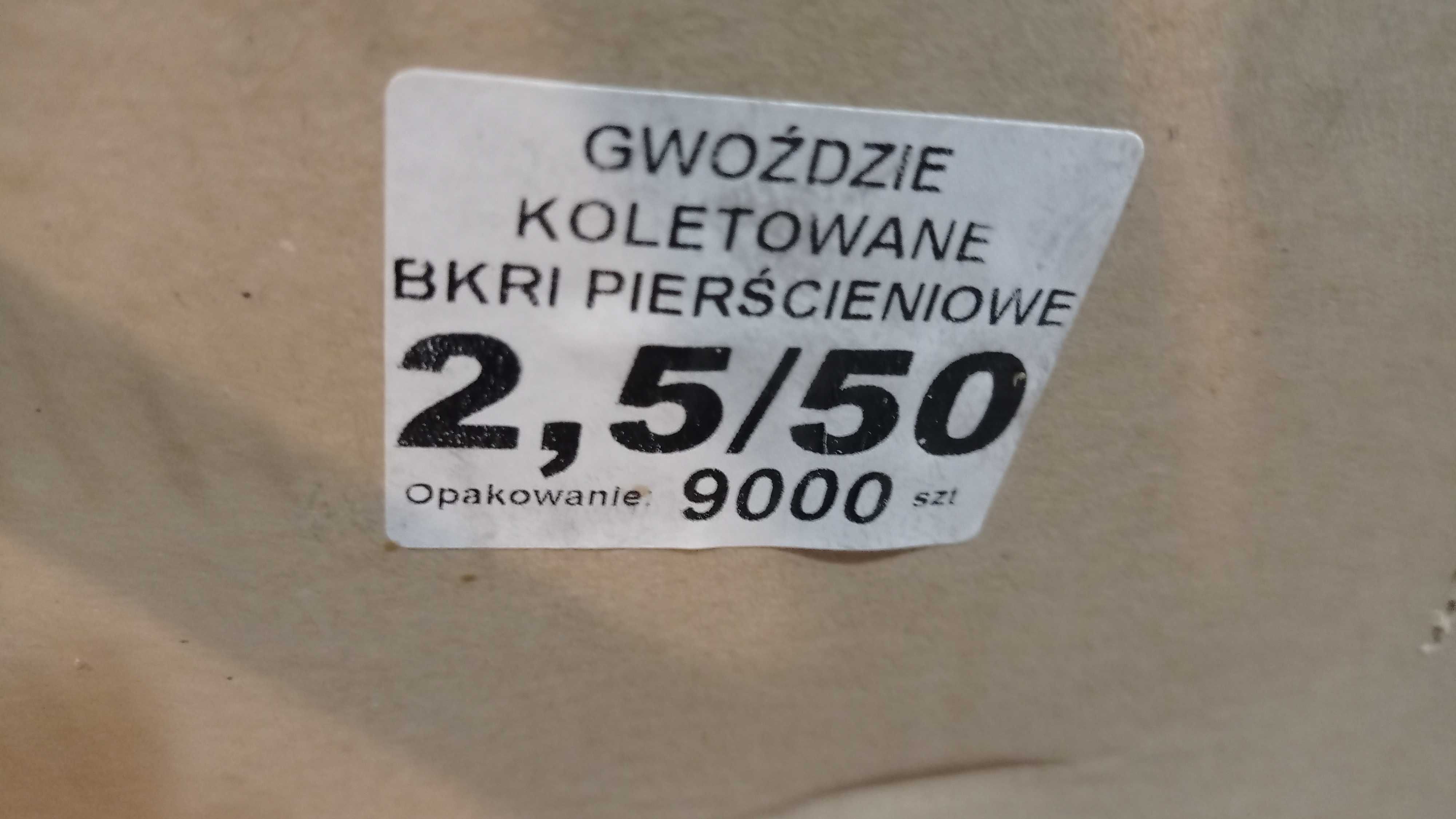 gwoździe koletowane 2,5x50