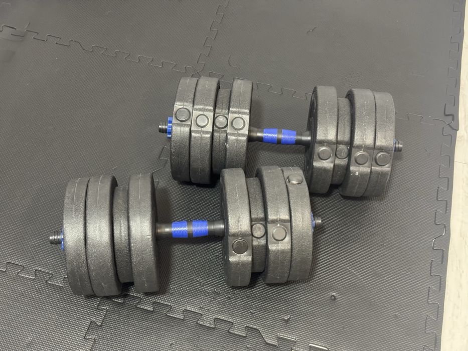 Hantle 2x 20kg niebieskie