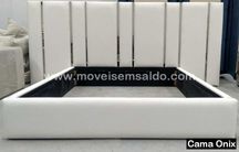 Cama de Casal Estofada - Ref.ª Onix - Todas as Medidas e cores
