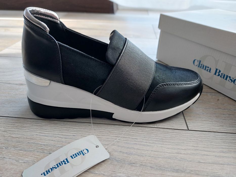 Sneakersy Clara Barson nowe z metką, buty jesienne koturn 36 CCC